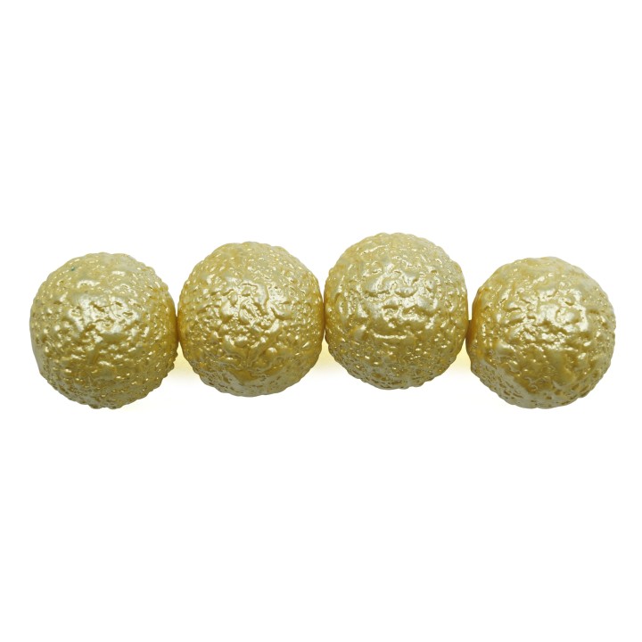 Perla ice redonda 14mm de vidrio para collar pulsera y aretes