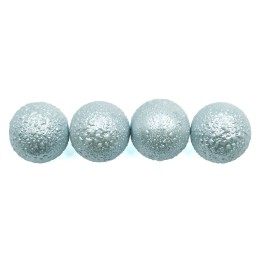 Perla ice redonda 14mm de vidrio para collar pulsera y aretes