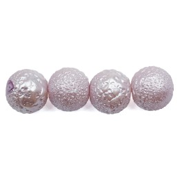 Perla ice redonda 14mm de vidrio para collar pulsera y aretes