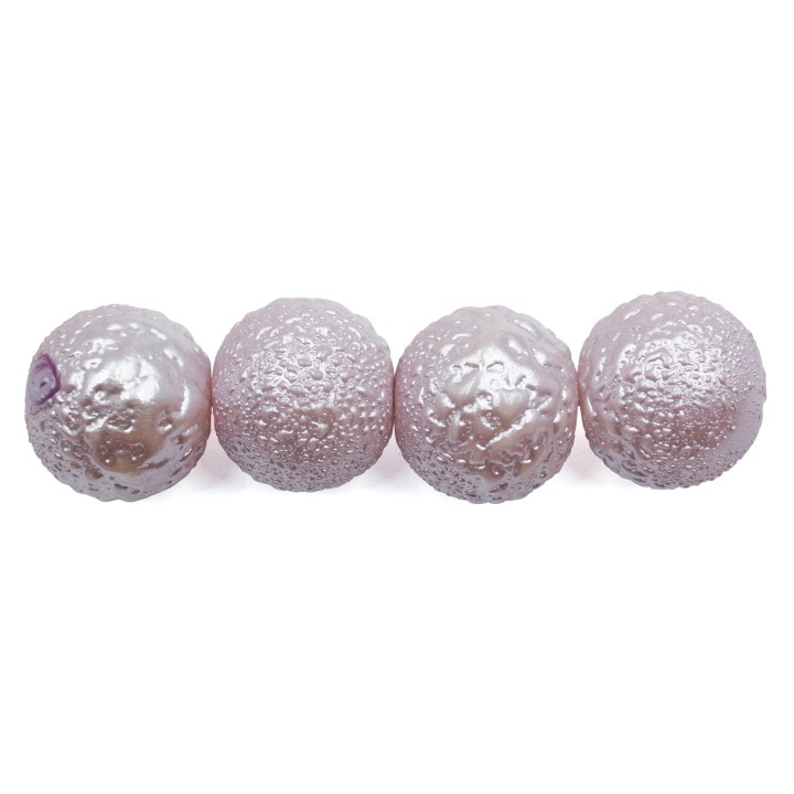 Perla ice redonda 14mm de vidrio para collar pulsera y aretes