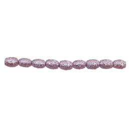 Perla ice oval 6x4mm de vidrio para collar pulsera y aretes