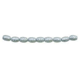 Perla ice oval 6x4mm de vidrio para collar pulsera y aretes