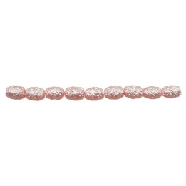 Perla ice oval 6x4mm de vidrio para collar pulsera y aretes