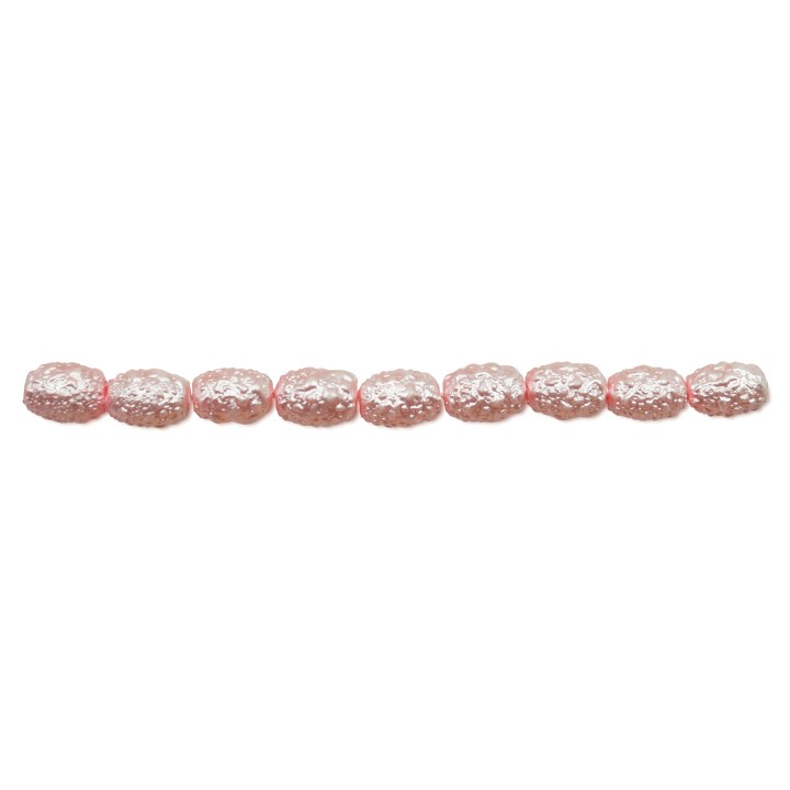 Perla ice oval 6x4mm de vidrio para collar pulsera y aretes