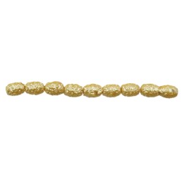 Perla ice oval 6x4mm de vidrio para collar pulsera y aretes