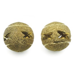 Bola perforada 18 mm de laton para collar y pulsera
