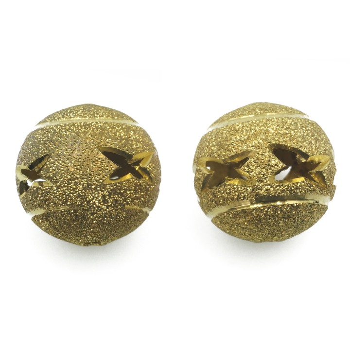 Bola perforada 18 mm de laton para collar y pulsera