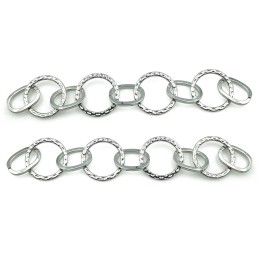 Cadena 17.8mm Para Collar y Pulsera Rodio