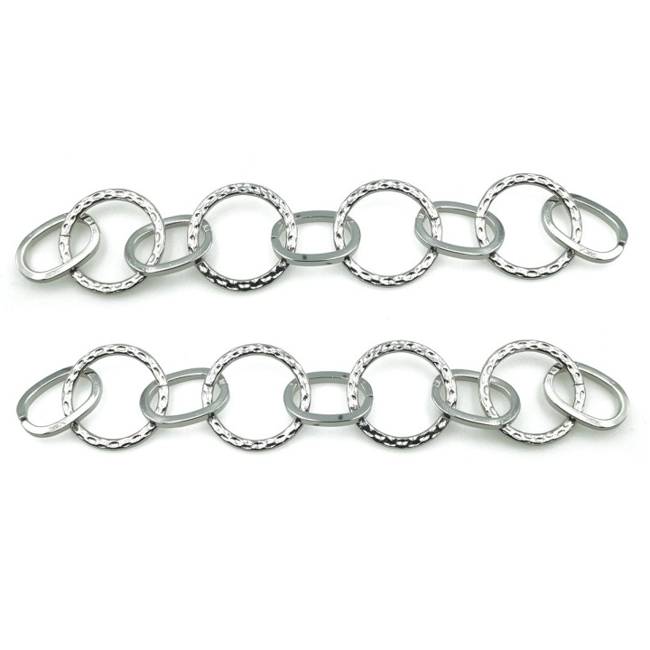 Cadena 17.8mm Para Collar y Pulsera Rodio