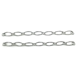 Cadena 6mm Para Collar y Pulsera Rodio