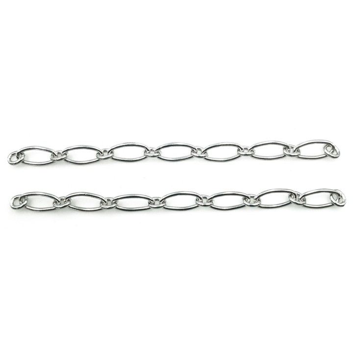 Cadena 6mm Para Collar y Pulsera Rodio
