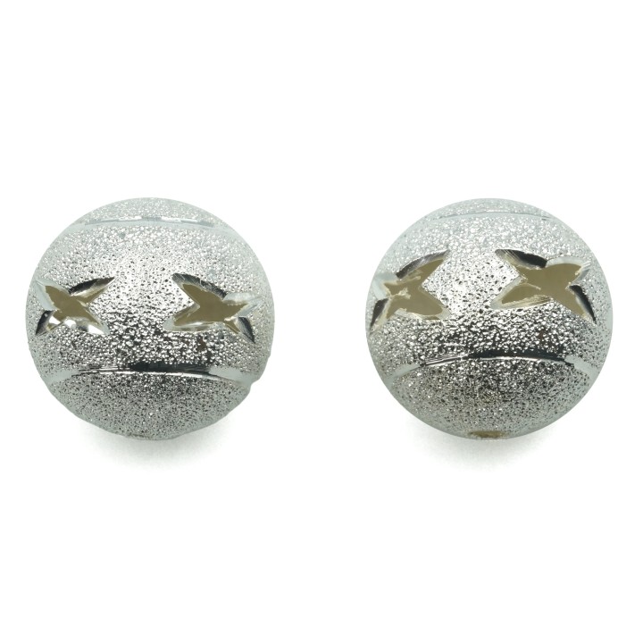 Bola perforada 18 mm de laton para collar y pulsera