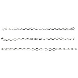 Cadena 3mm Para Collar y Pulsera Rodio