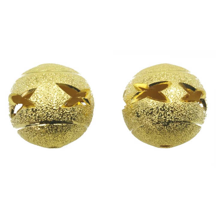 Bola perforada 18 mm de laton para collar y pulsera