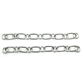 Cadena 7.6mm Para Collar y Pulsera Rodio