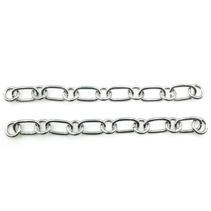 Cadena 7.6mm Para Collar y Pulsera Rodio