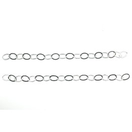 Cadena 6mm Para Collar y Pulsera Rodio