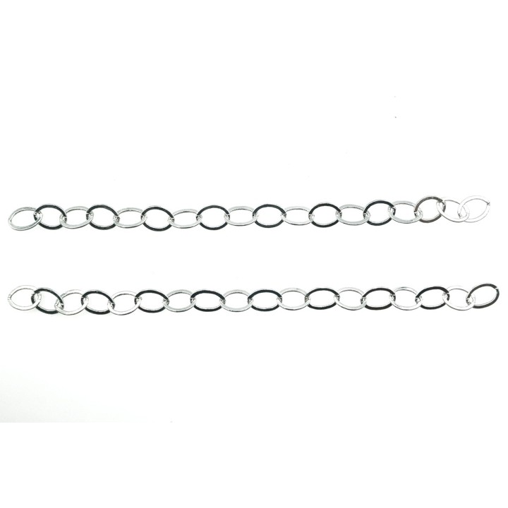 Cadena 6mm Para Collar y Pulsera Rodio