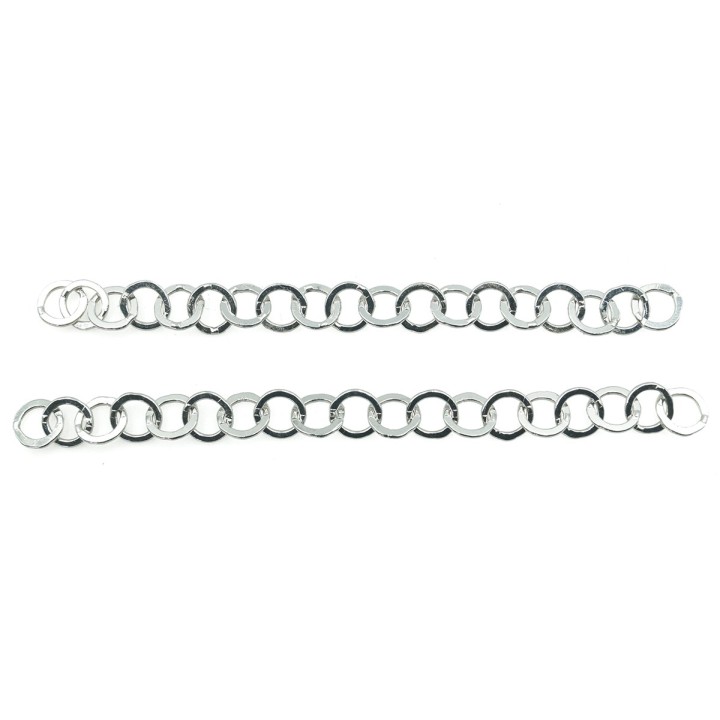 Cadena 7.3mm Para Collar y Pulsera Rodio