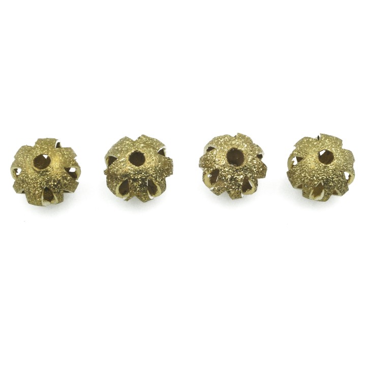 Dona perforada 8 mm de laton para collar y pulsera