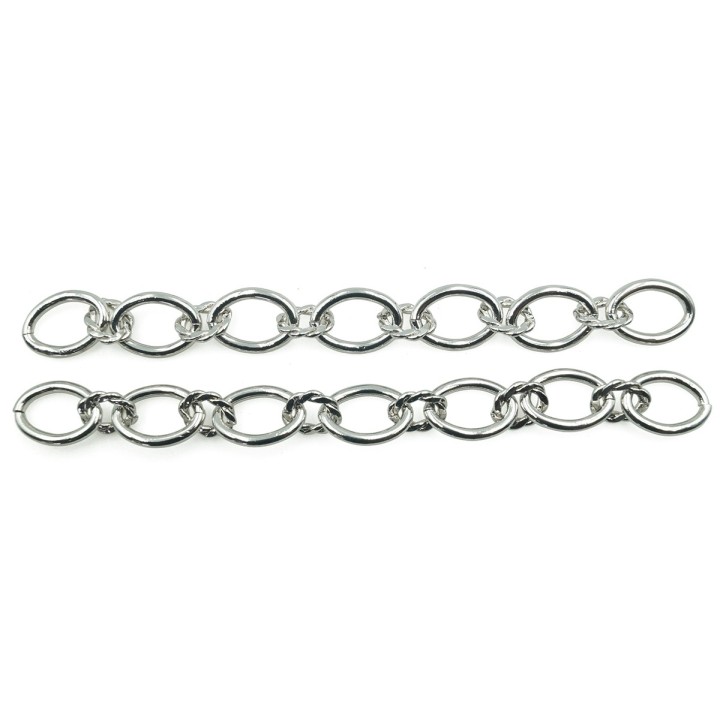 Cadena 10.2mm Para Collar y Pulsera Rodio