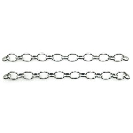 Cadena 7mm Para Collar y Pulsera Rodio