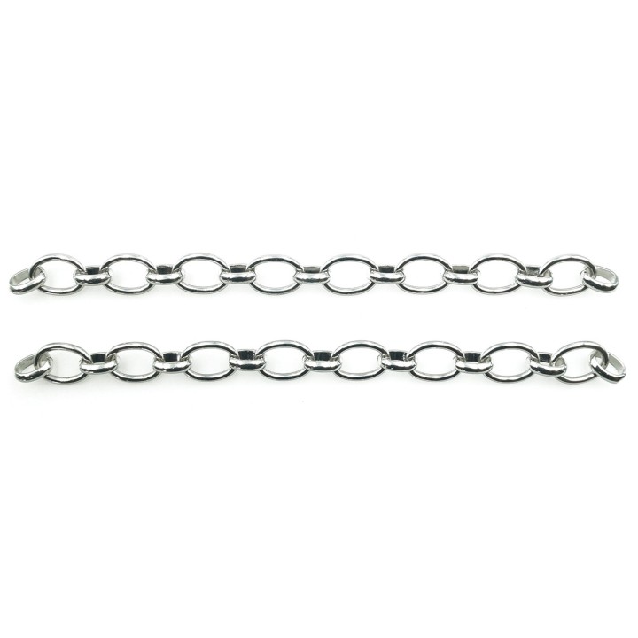 Cadena 7mm Para Collar y Pulsera Rodio