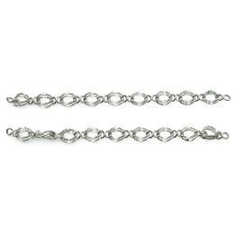 Cadena 7mm Para Collar y Pulsera Plateado