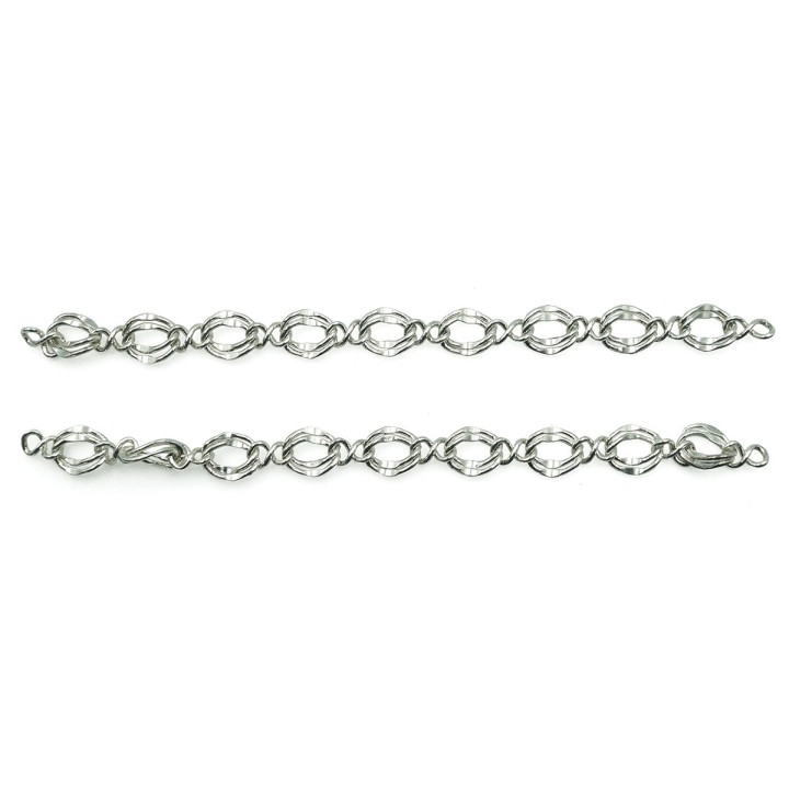 Cadena 7mm Para Collar y Pulsera Plateado