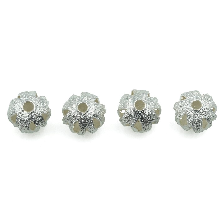 Dona perforada 8 mm de laton para collar y pulsera