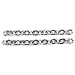 Cadena 7.6mm Para Collar y Pulsera Rodio