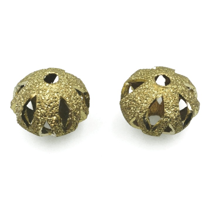 Dona perforada 10 mm de laton para collar y pulsera
