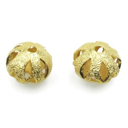 Dona perforada 10 mm de laton para collar y pulsera