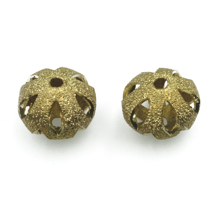Dona perforada 12 mm de laton para collar y pulsera