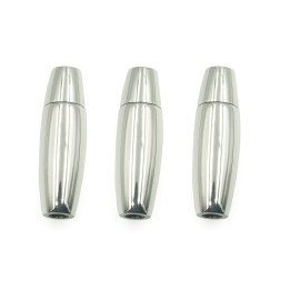 Broche 2pz de acero inoxidable iman 24x8mm