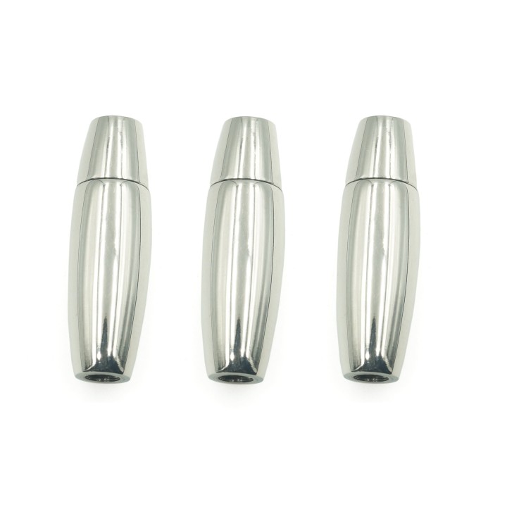 Broche 2pz de acero inoxidable iman 24x8mm