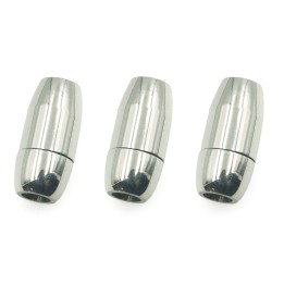 Broche 2pz de acero inoxidable iman 17x8mm
