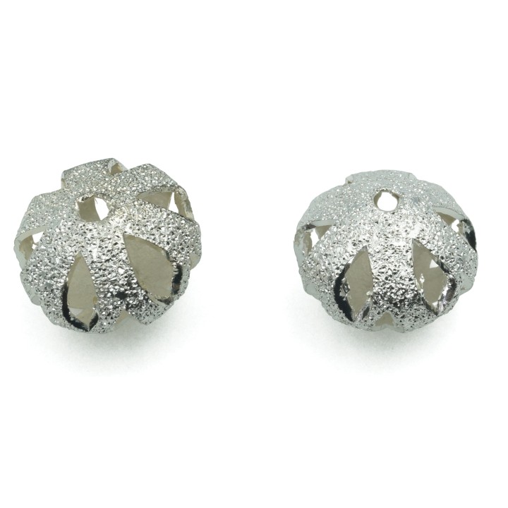 Dona perforada 12 mm de laton para collar y pulsera