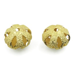 Dona perforada 12 mm de laton para collar y pulsera