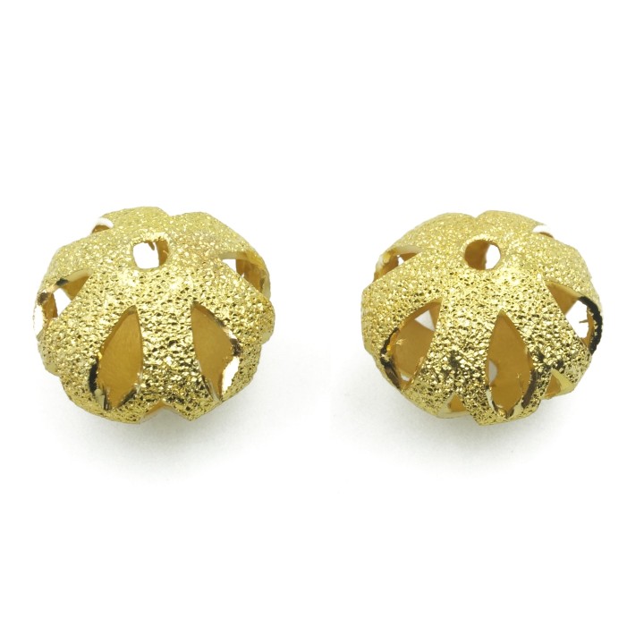 Dona perforada 12 mm de laton para collar y pulsera