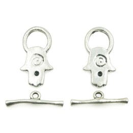 Broche 2pz de pewter pv 14x29mm