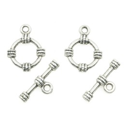 Broche 2pz de pewter pv 13mm