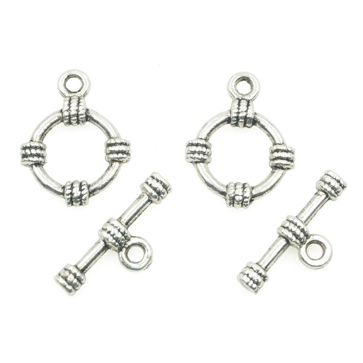 Broche 2pz de pewter pv 13mm