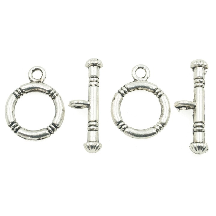Broche 2pz de pewter pv 12mm