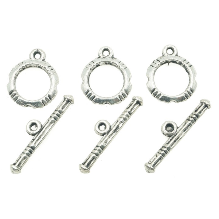Broche 2pz de pewter pv 12mm
