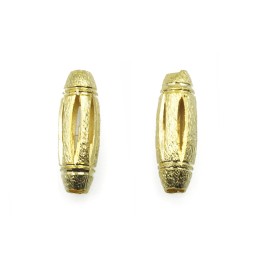 Oval perforado 5x15 mm de laton para collar y pulsera