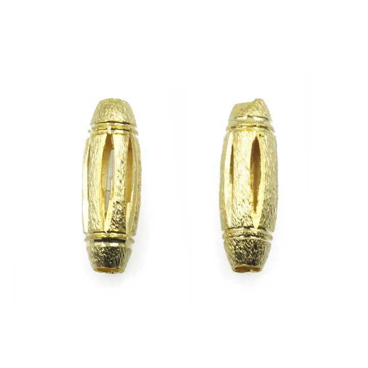 Oval perforado 5x15 mm de laton para collar y pulsera