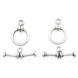 Broche 2pz de pewter pv 10mm