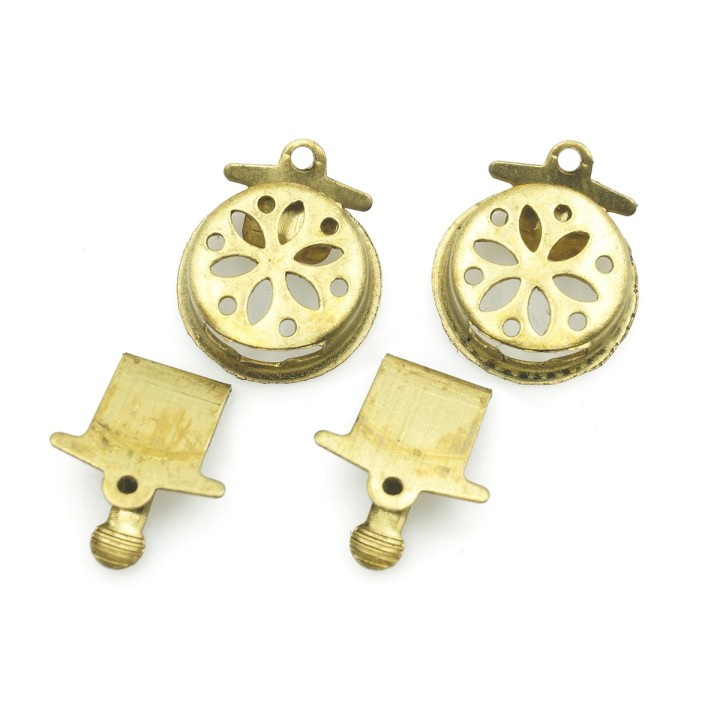 Broche 2pz de laton 13mm