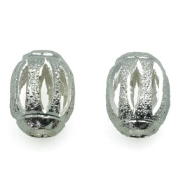 Oval perforado 7x9 mm de laton para collar y pulsera